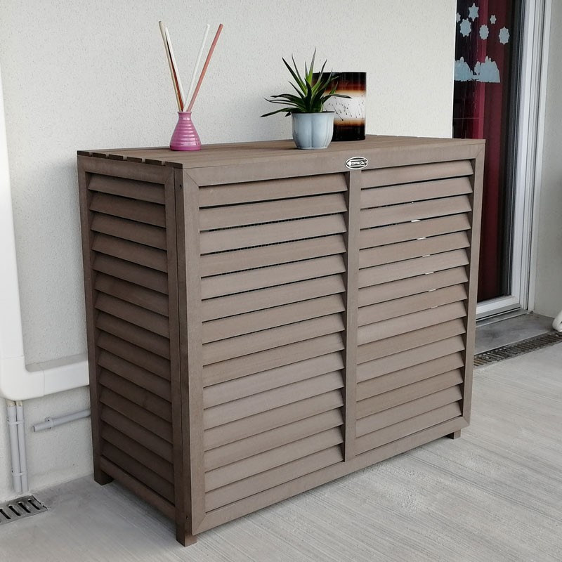 cache-climatiseur-pelican-installation-au-sol.jpg Cache Clim Bois Composite Brun